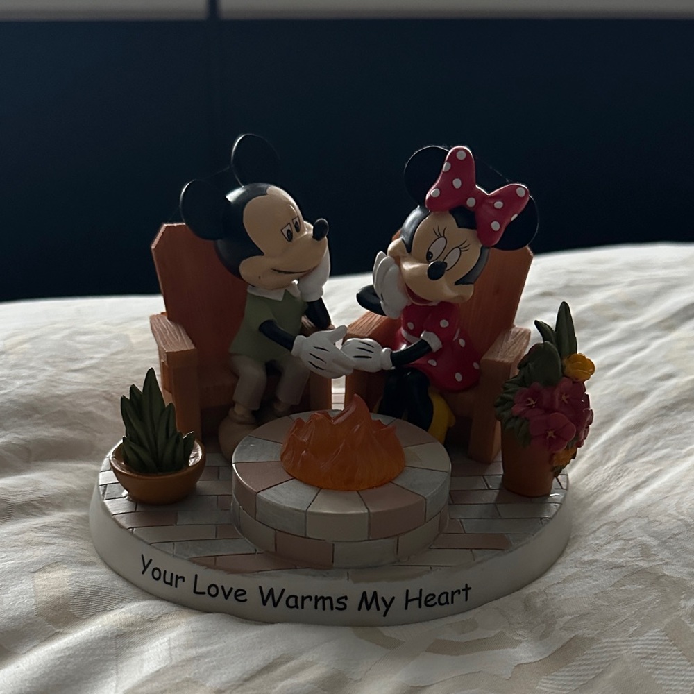 Mickey and Minnie Figurine with Fire Pit- “Your Love Warms My Heart”
